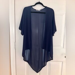 Elegant Navy Women's Swim Coverup